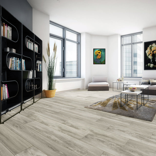 Versaclic London Mist Oak 18.0 cm (7.1 in.) Rigid Core Vinyl Plank, 1 Box: 14.12 sq. ft. I0