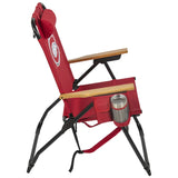 NHL 4-Position Folding Chair With Wood Arms