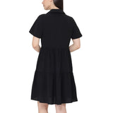 Tahari Women's Short-Sleeve Tiered Dress