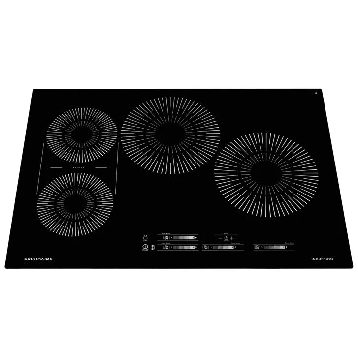 Frigidaire 30 in Induction Black 4 Element Cooktop with Pan Detection