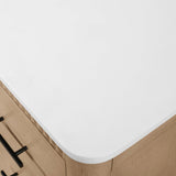 OVE Decors Kiara Vanity in Sahara Birch Finish with Quartz Countertop