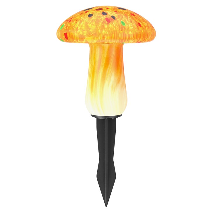Infinity X1 Glass Solar Mushroom Landscape Lights, 2-pack