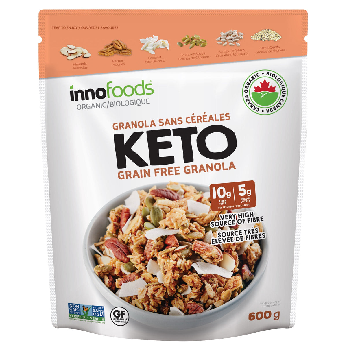 InnoFoods Organic Keto Grain Free Granola, 600 g