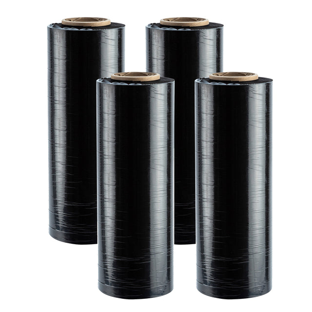 Sigma High Performance Black Pallet Wrap Shipping Stretch Film, 4-pack E0
