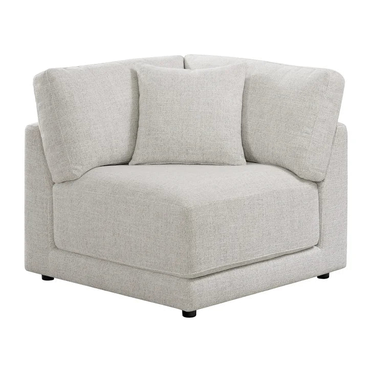 Aiden & Ivy Dayna 4-piece Modular Fabric Sofa with Ottoman