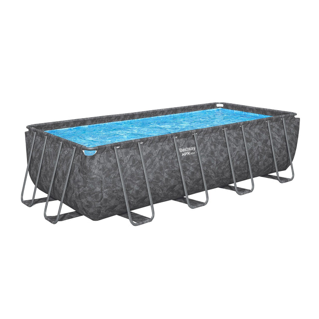 Bestway - APX 365, 18-foot Rectangular Above-Ground Pool Set, 18 ft x 9 ft x 52 in (5.49 m x 2.74 m x 1.32 m) K9