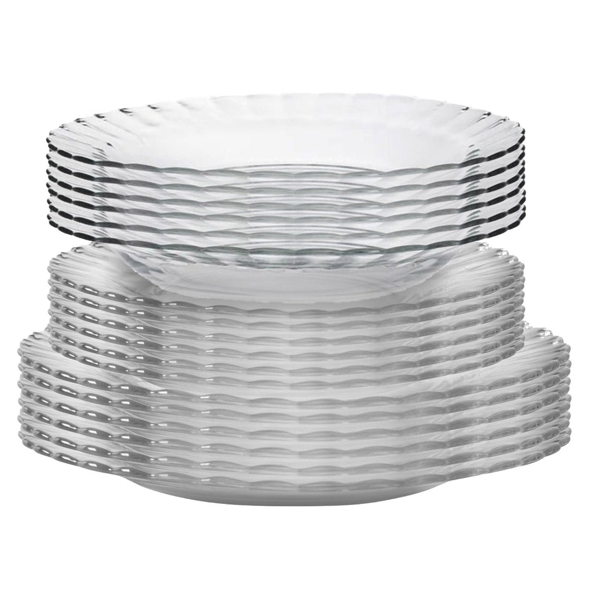 Duralex "Le Picardie" Tempered Glass Dinnerware Set, 18-piece