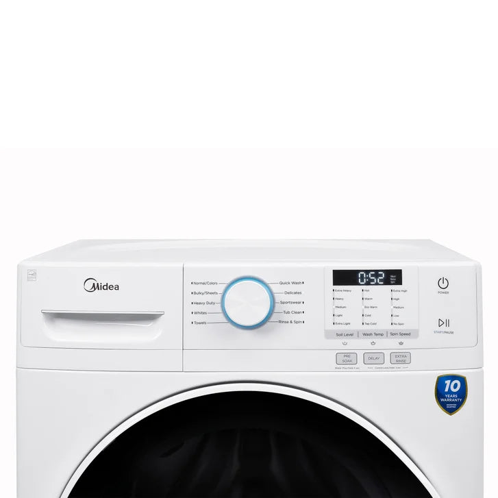 Midea 5.2 cu ft. White Front Load Washer with Automatic Vibration Reduction