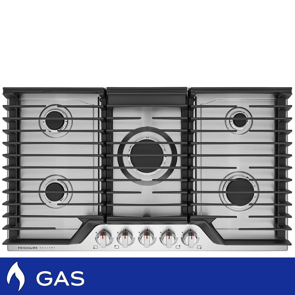 Frigidaire Gallery 36 in Stainless Steel Gas 5-Burner Cooktop with Quick Boil Burner