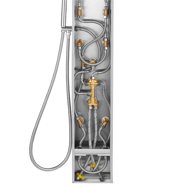 Akuaplus Amelia Pressure Balance Shower Panel with 8 Body Jets