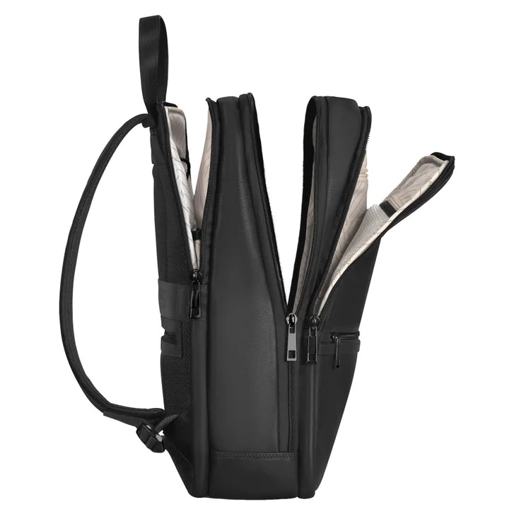 Champs Onyx Collection Classic Leather Backpack, 15 L