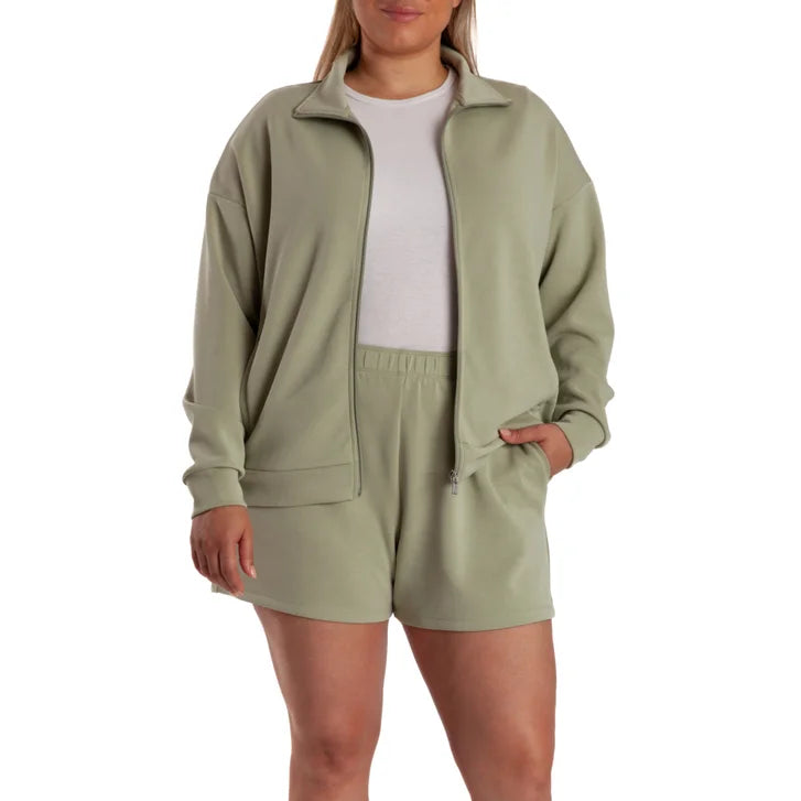 Lazypants Women's Full Zip Mock Neck Sweatshirt