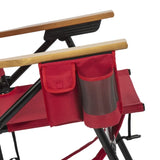 NHL 4-Position Folding Chair With Wood Arms